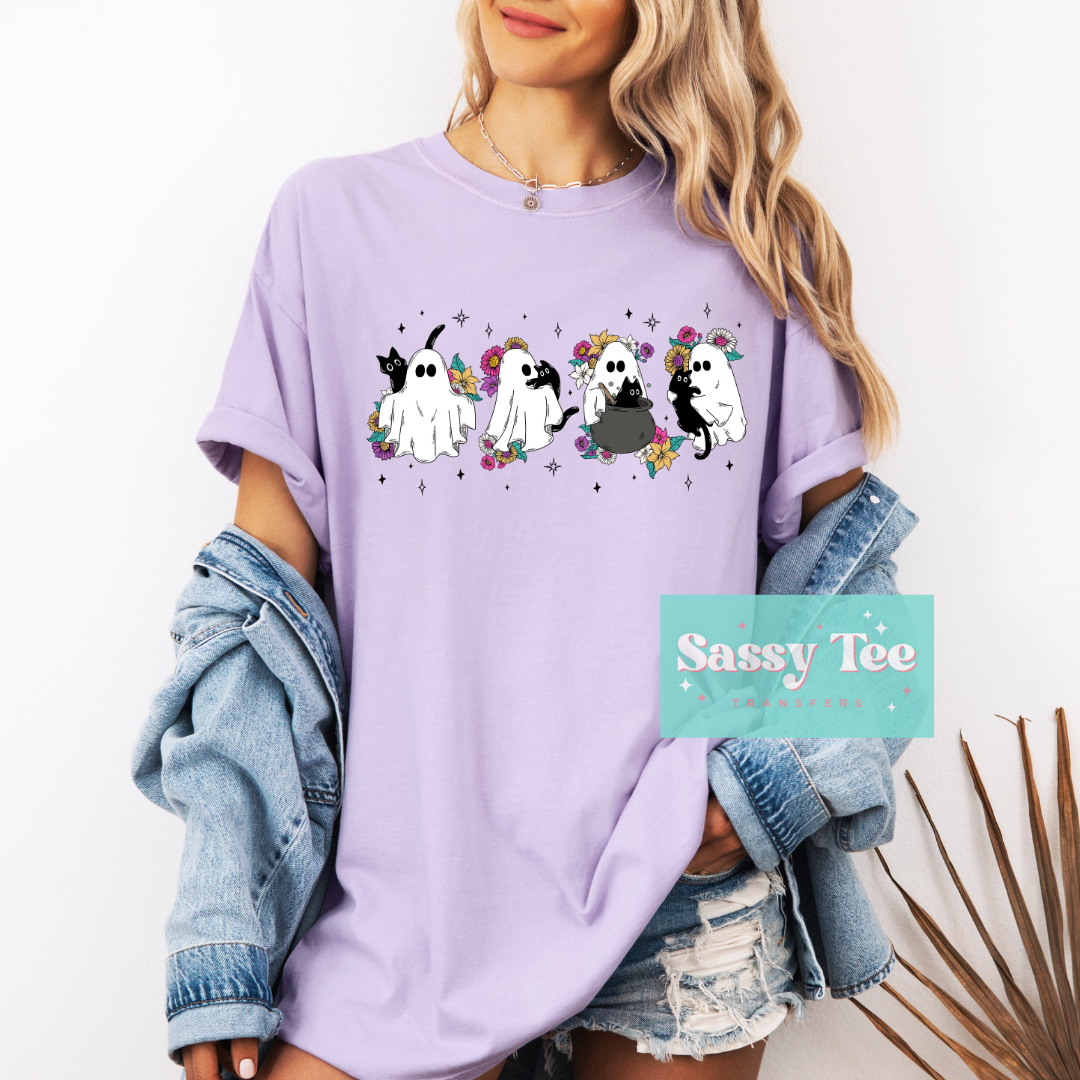 GHOSTS BLACK CATS FLOWERS **Preorder/Restock Ships in 5-10 biz days**