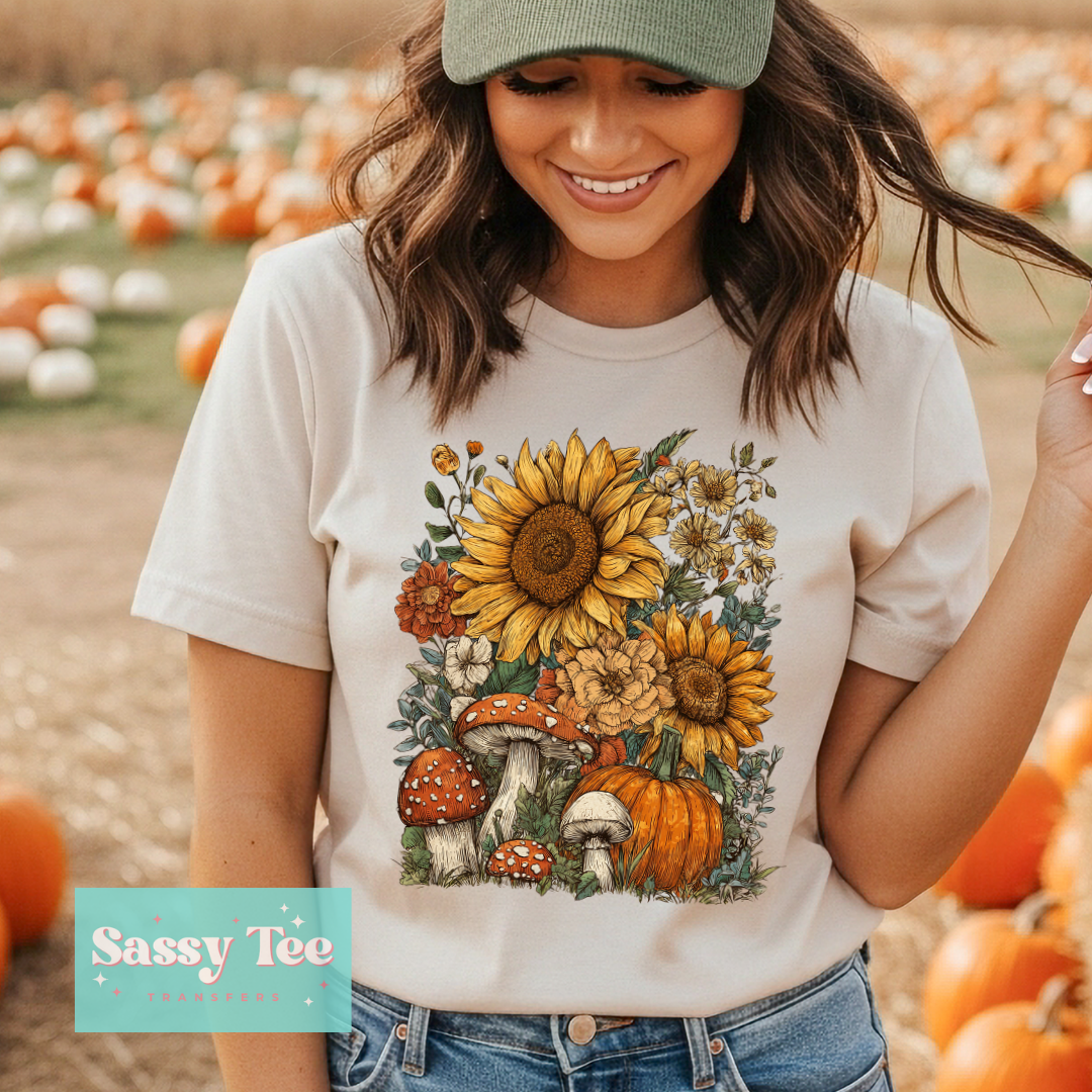 SUNFLOWERS AND MUSHROOMS FALL **Preorder/Restock Ships in 5-10 biz days**