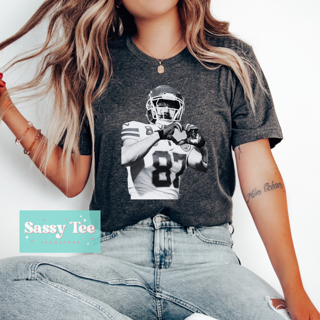 KELCE SWIFT HEART BLACK WHITE **Preorder/Restock Ships in 5-10 biz days**