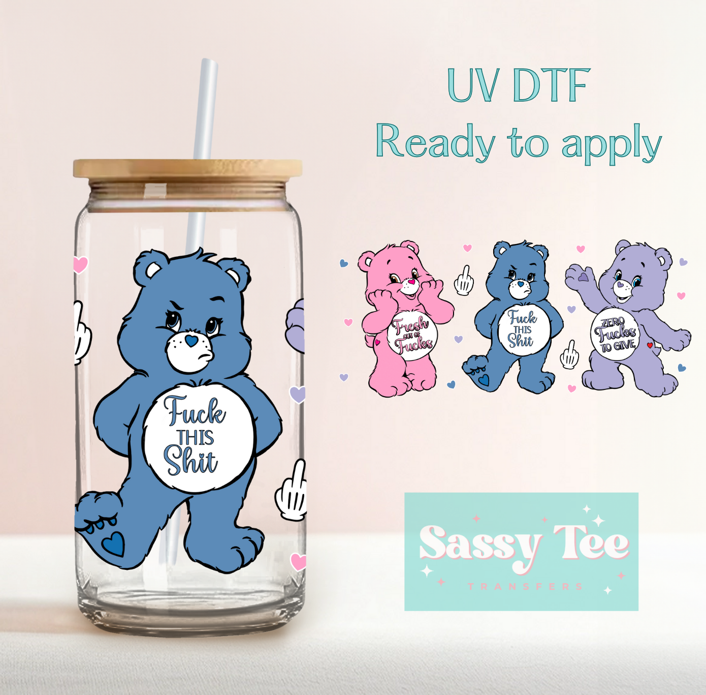 F THIS BEARS UV DTF CUP WRAP