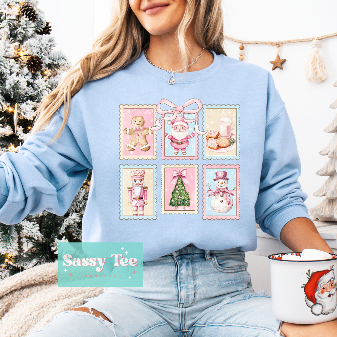 CHRISTMAS PASTEL FRAMES BOW **Preorder/Restock Ships in 5-10 biz days**
