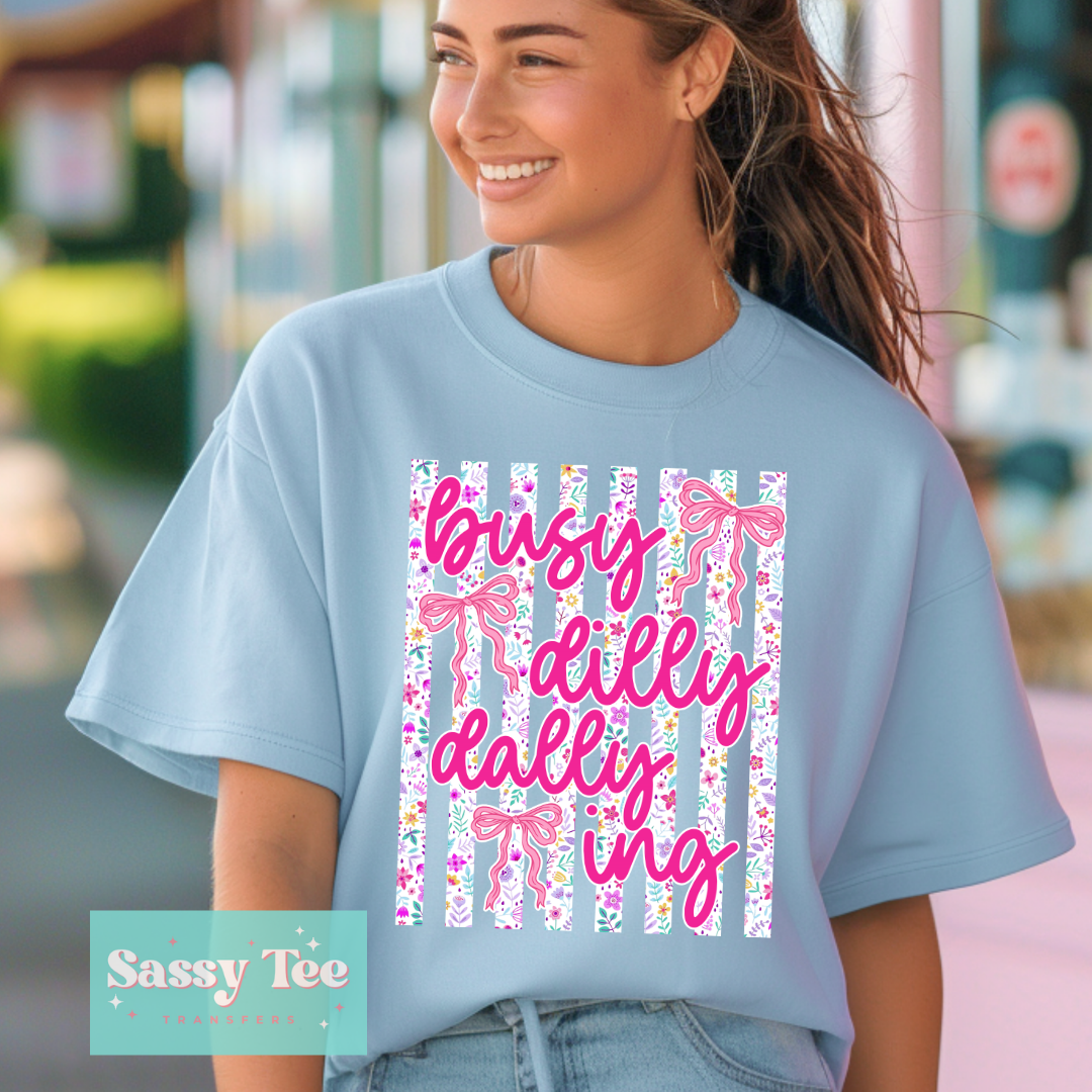 BUSY DILLY DALLYING PINK FLORAL PREPPY **Preorder/Restock Ships in 5-10 biz days**