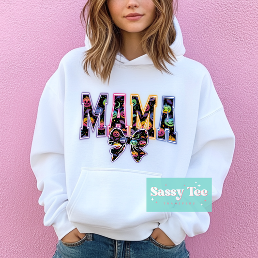 MAMA BLACK HALLOWEEN BOW