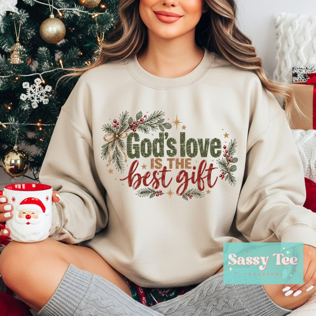 GOD'S LOVE IS THE BEST GIFT HOLLY CHRISTMAS **Preorder/Restock Ships in 5-10 biz days** •