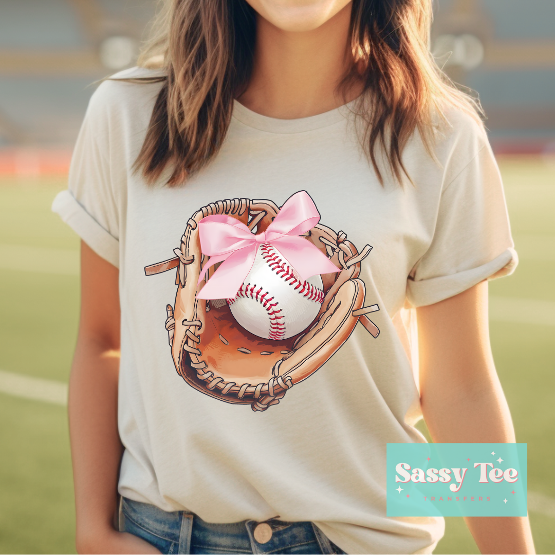 BASEBALL MIT PINK BOW