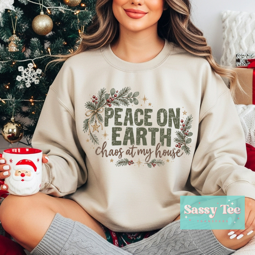 PEACE ON EARTH CHAOS MY HOUSE **Preorder/Restock Ships in 5-10 biz days**