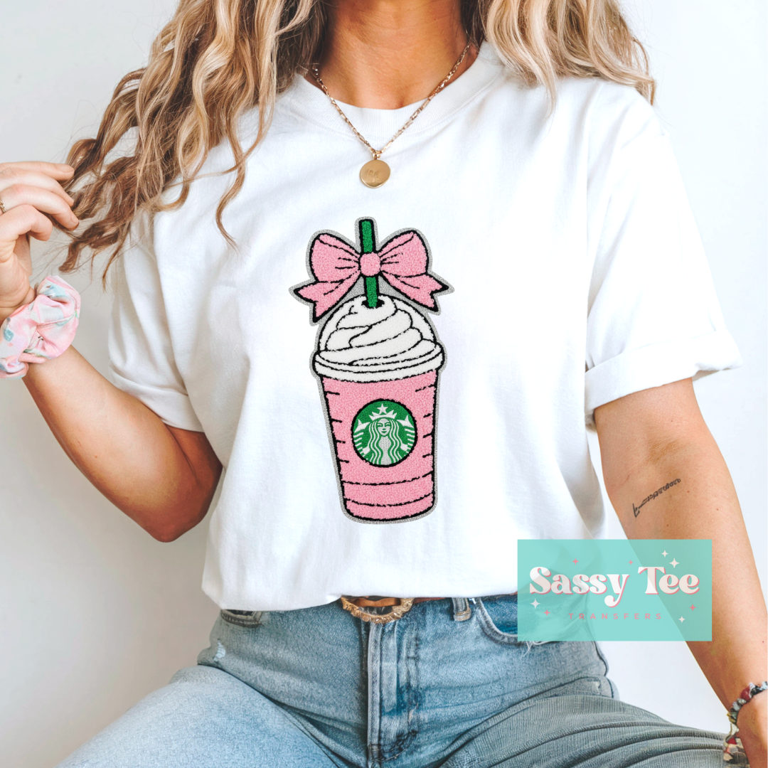 PINK COFFEE BOW FAUX YARN **Preorder/Restock Ships in 5-10 biz days**