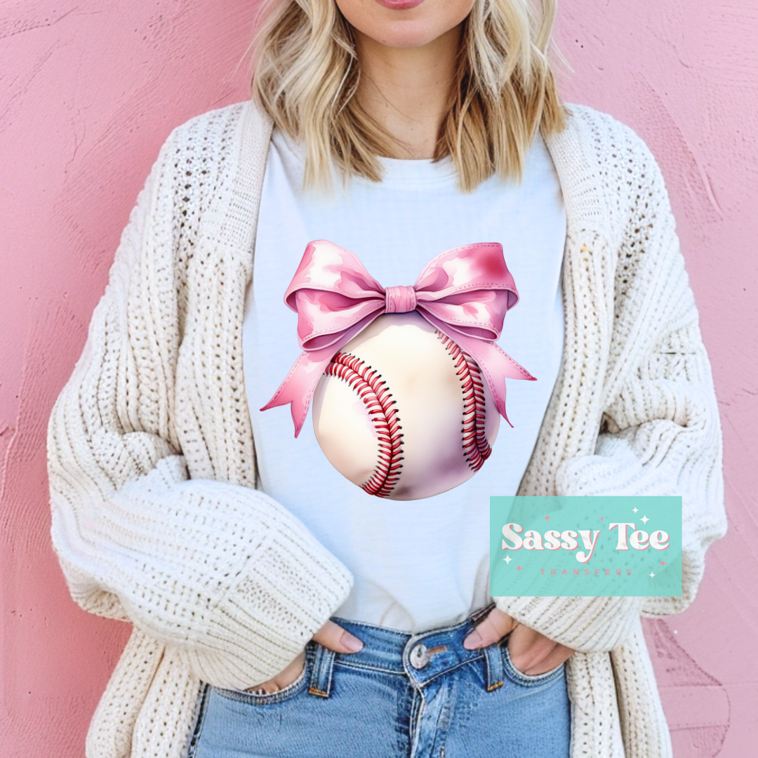 BASEBALL PINK BOW
