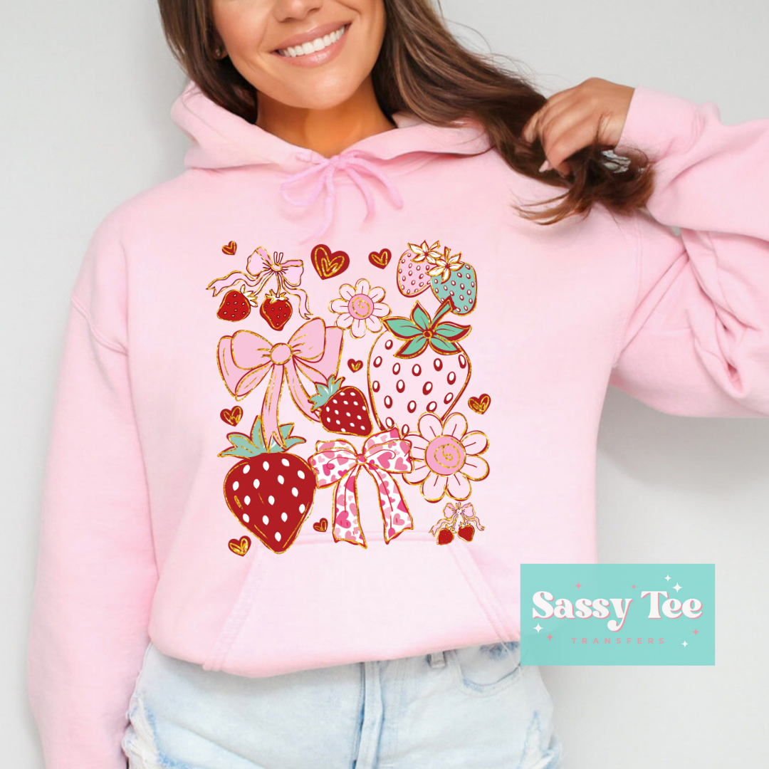 STRAWBERRY FLORAL COQUETTE BOWS