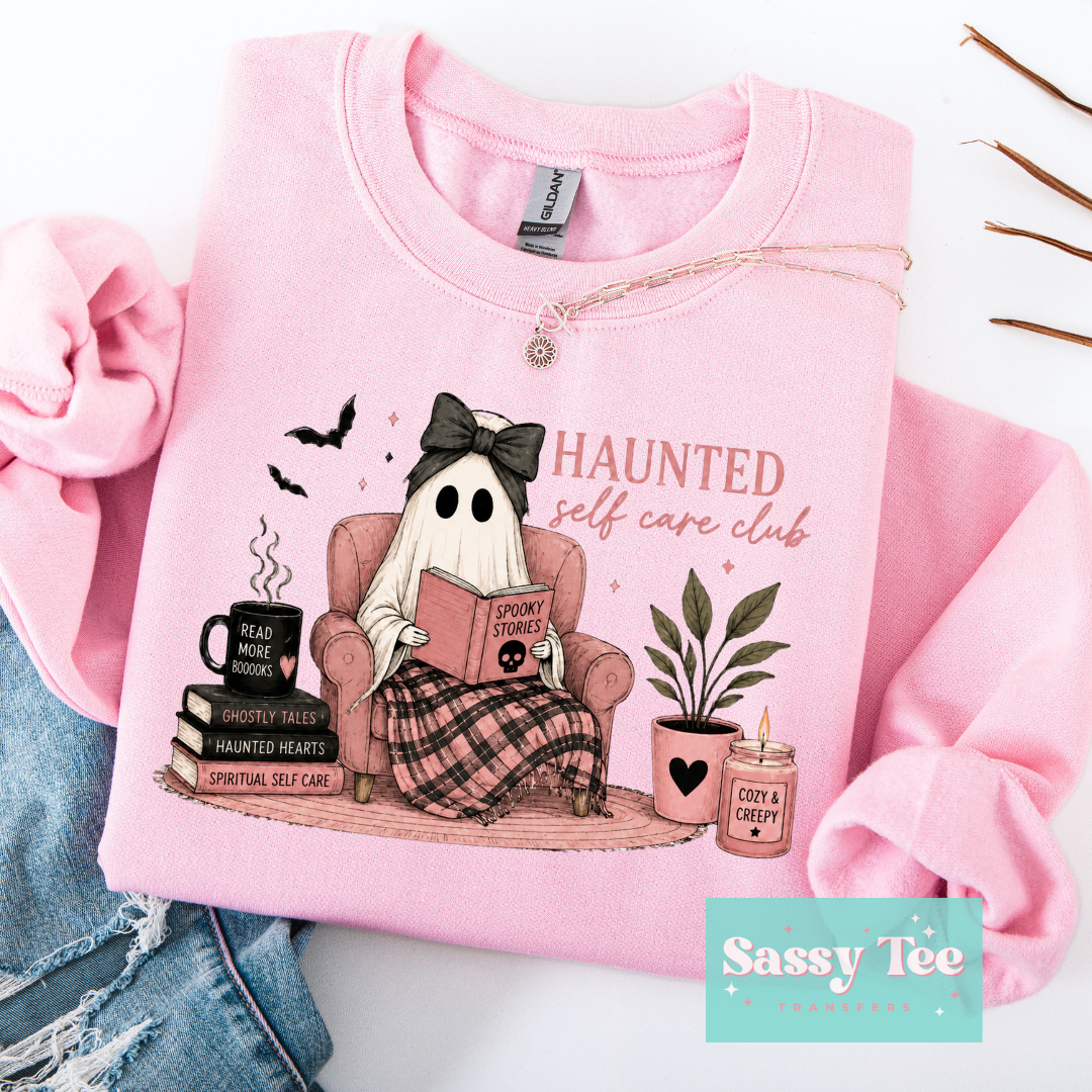 HAUNTED SELF CARE GHOST BOOK PINK BLACK **Preorder/Restock Ships in 5-10 biz days**
