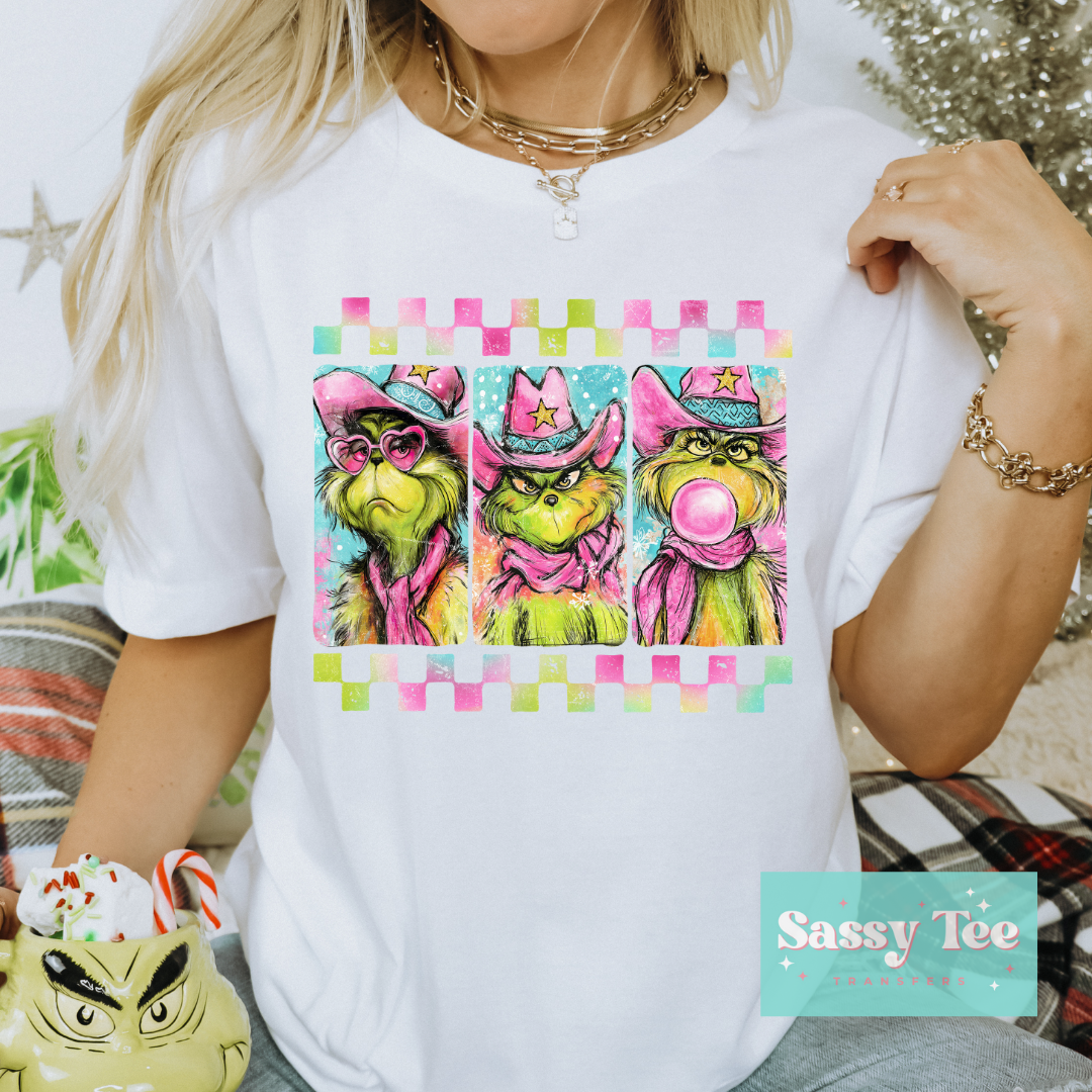 RETRO CHECKERS GREEN MAN PINK COWBOY **Preorder/Restock Ships in Est. 5-10 biz days**
