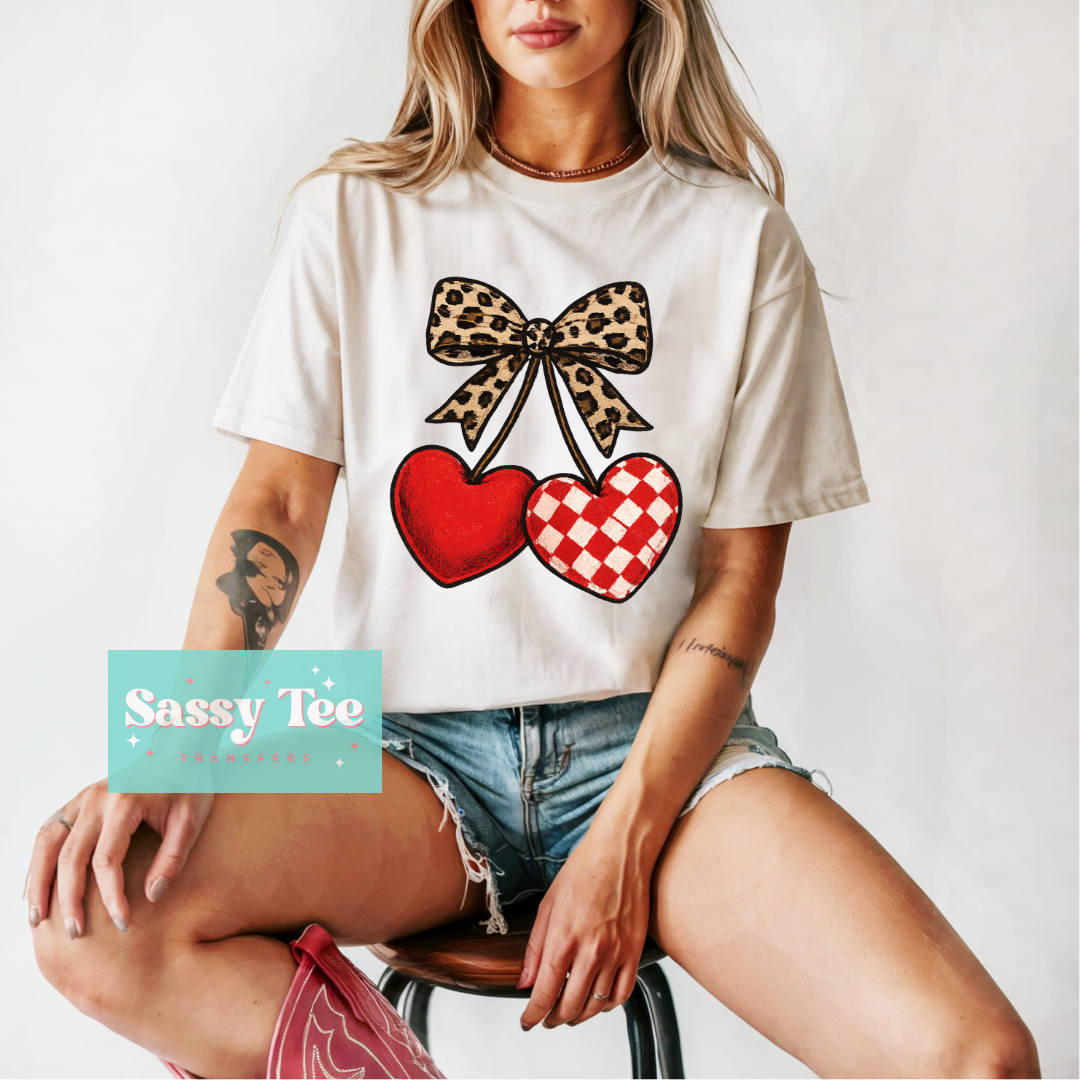 VALENTINE HEARTS RETRO LEOPARD CHECKERED **Preorder/Restock Ships in 5-10 biz days**