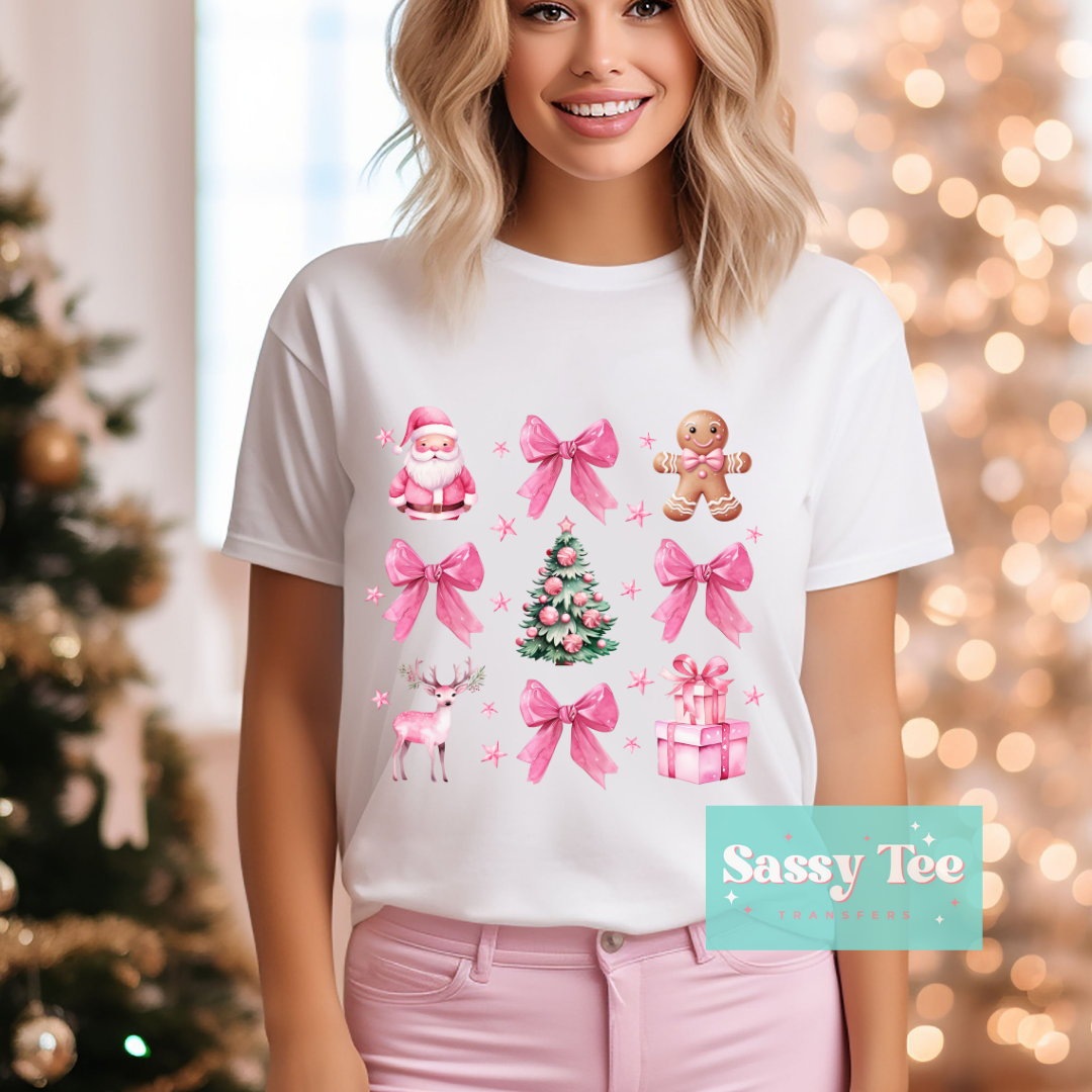 CHRISTMAS COQUETTE SANTA PINK *Restocked