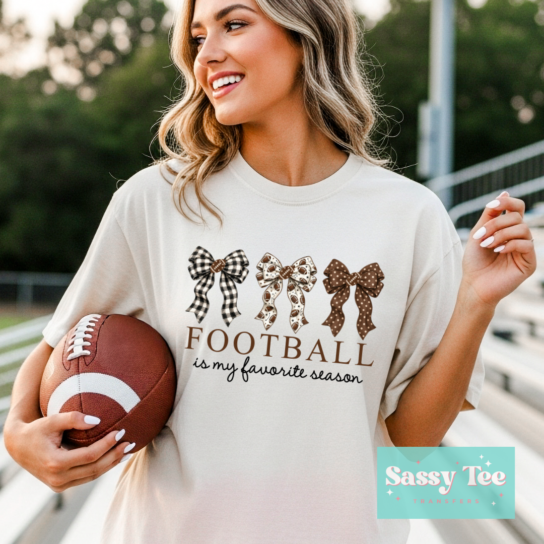 FOOTBALL IS MY FAVORITE SEASON BOWS **Preorder/Restock Ships in 5-10 biz days**