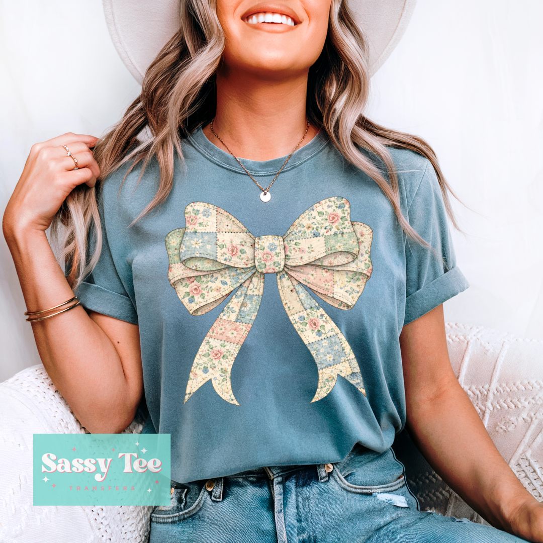 GRANDMA CORE QUILT COQUETTE BOW PATCHWORK **Preorder/Restock Ships in 5-10 biz days**