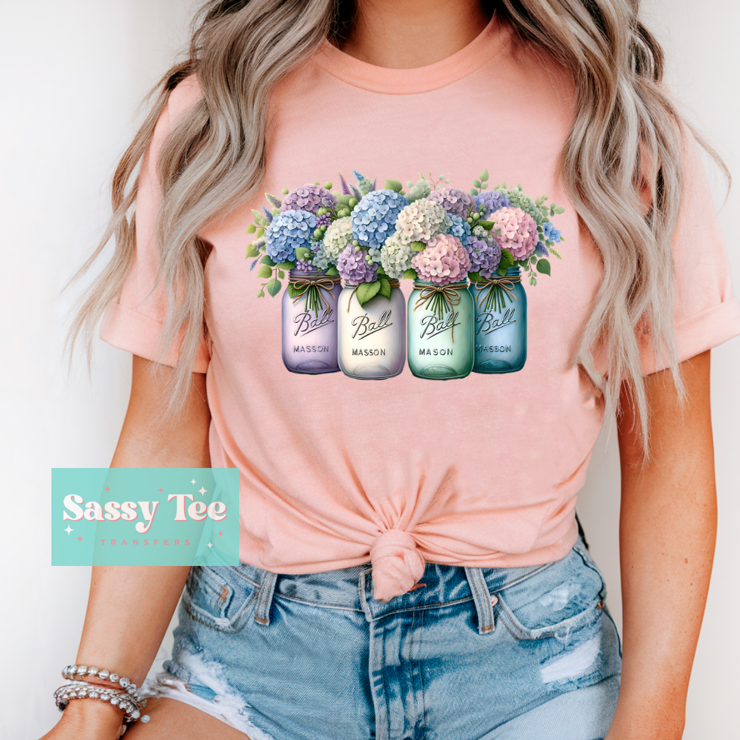 HYDRANGEA MASON JAR **Preorder/Restock Ships in 5-10 biz days**