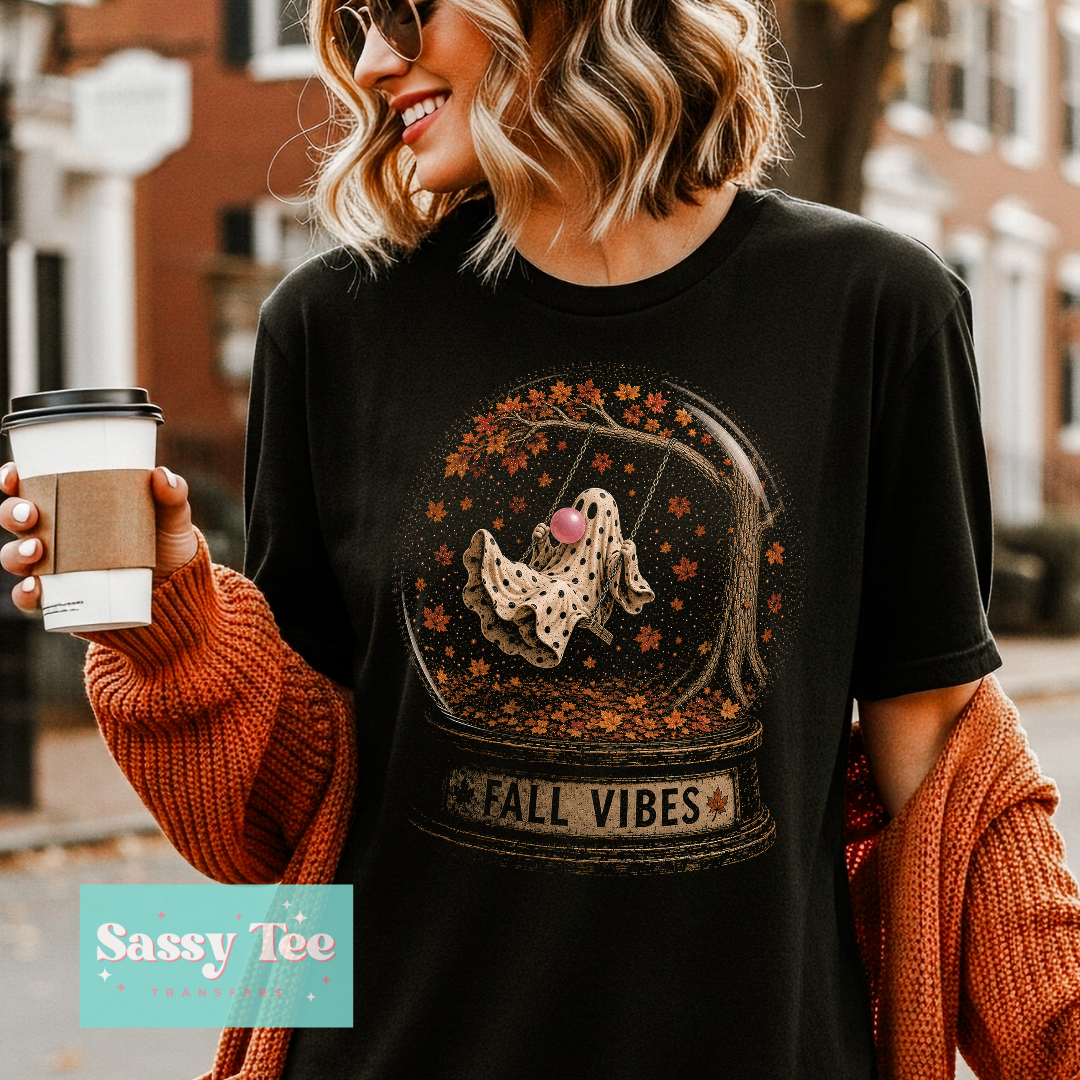 FALL VIBES GHOST SNOW GLOBE **Preorder/Restock Ships in 5-10 biz days**