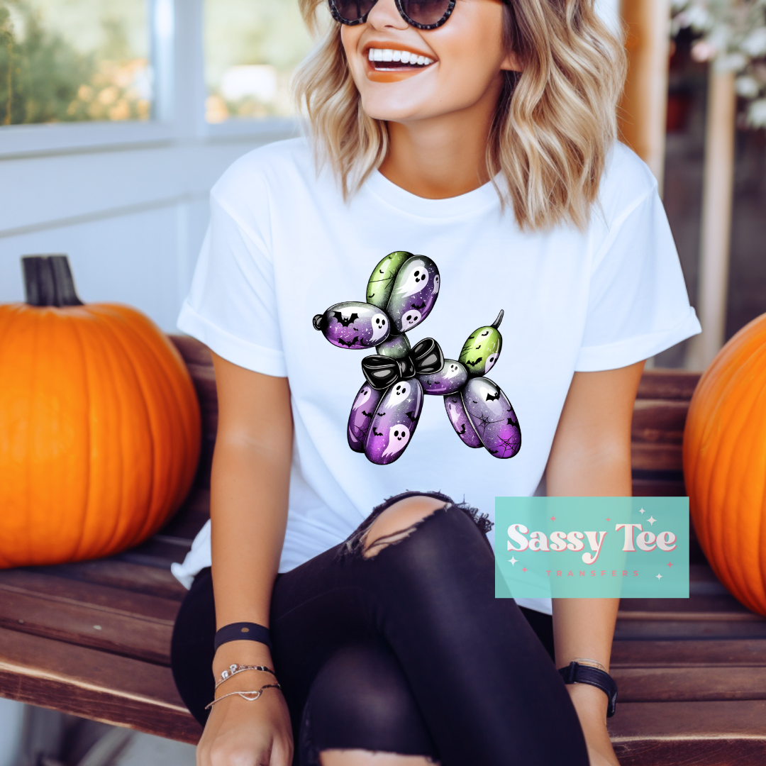 SPOOKY GHOST BAT BALLOON DOG **Preorder/Restock Ships in 5-10 biz days**