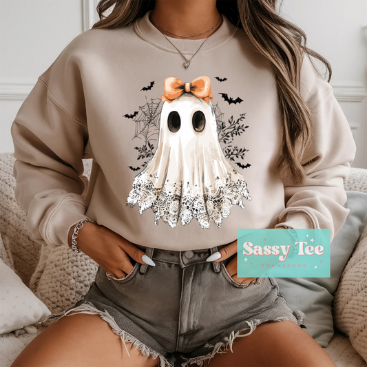 LACE GHOST BATS WEB BOW