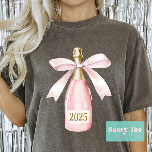 NYE CHAMPAGNE PINK GOLD BOW