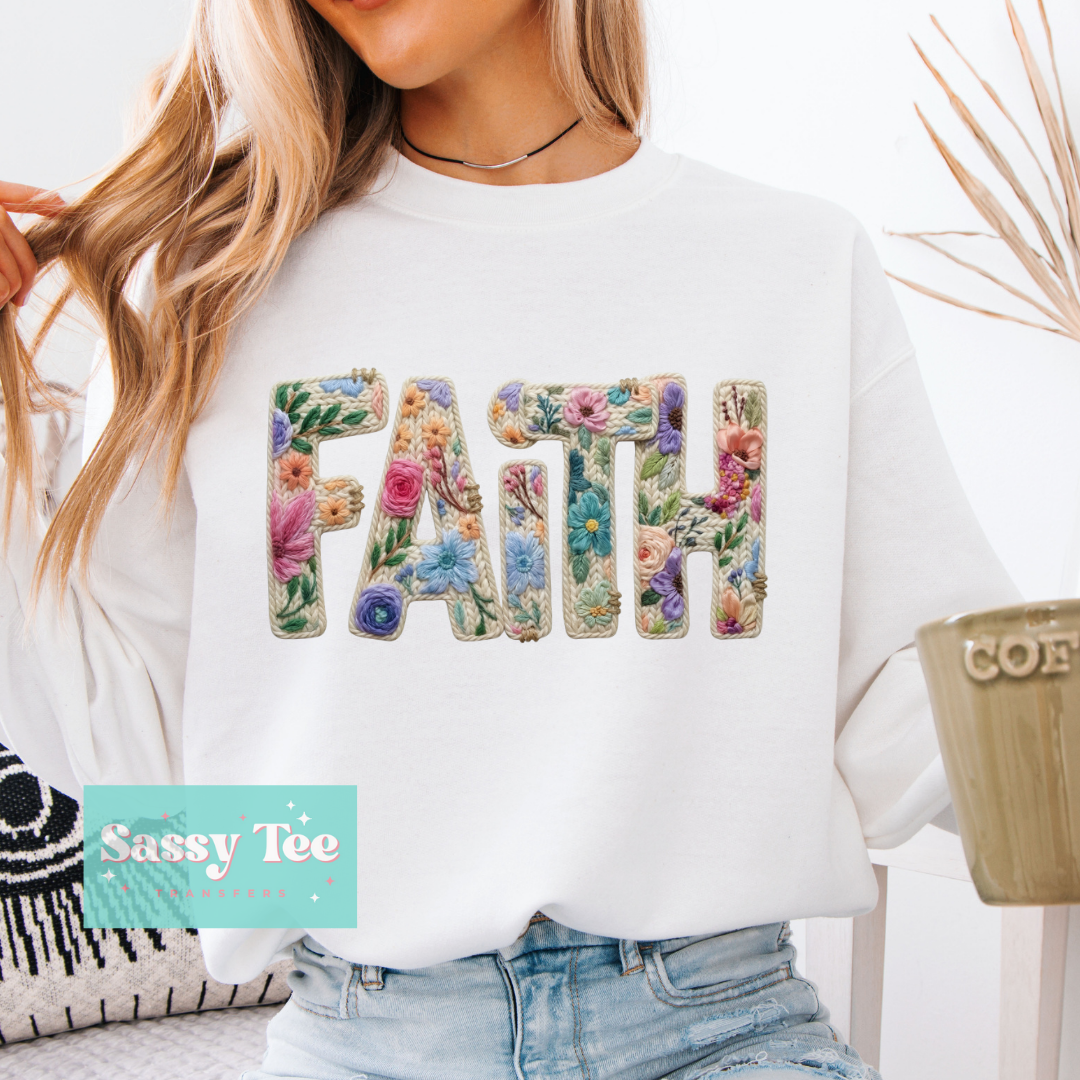 FAITH FLORAL FAUX YARN **Preorder/Restock Ships in 5-10 biz days**