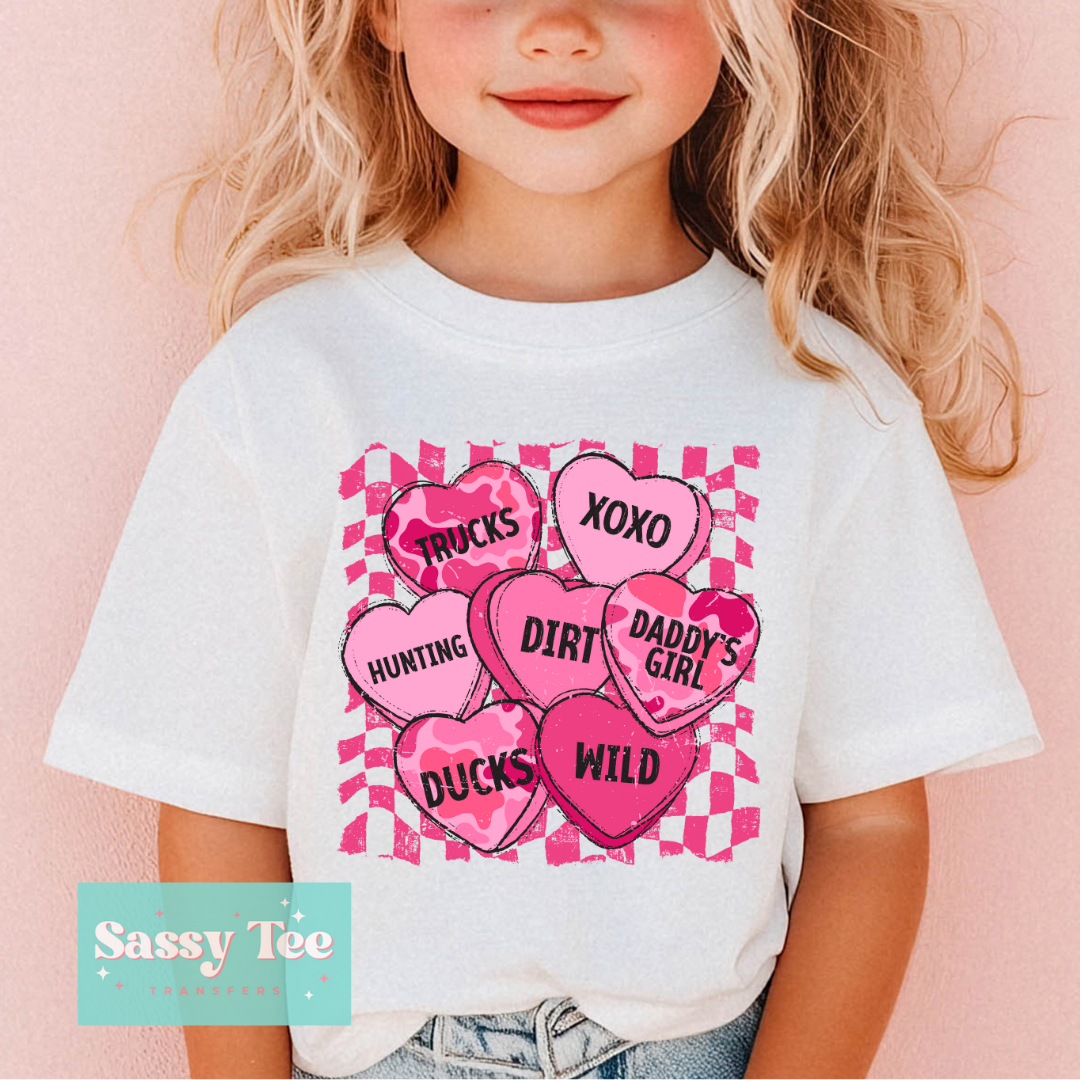 DADDY'S GIRL VALENTINE RETRO CANDY HEARTS Kids **Preorder/Restock Ships in Est. 5-10 biz days**