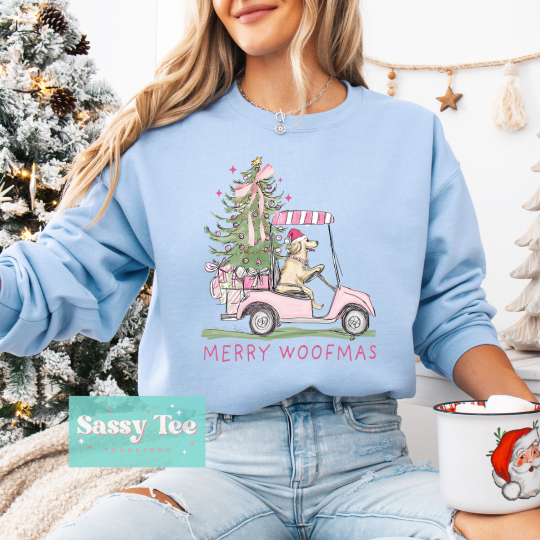 MERRY WOOFMESS PINK GOLDEN GOLF **Preorder/Restock Ships in 5-10 biz days**