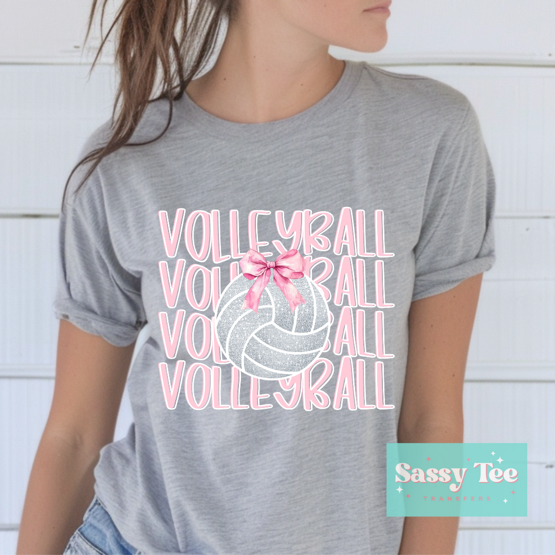 VOLLEYBALL PINK BOW *Preorder, Ships in 5-9 biz days*