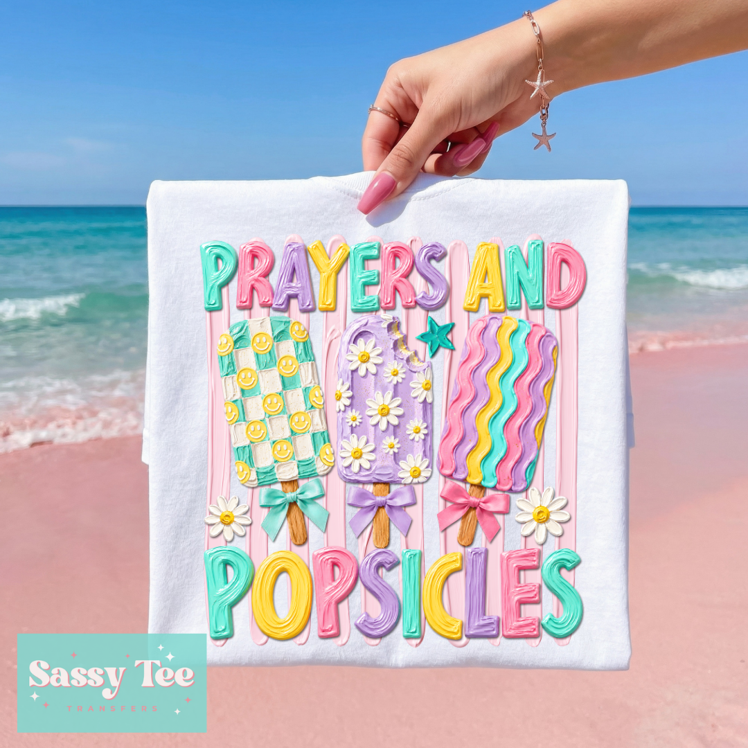PRAYERS AND POPSICLES BRIGHT PREPPY TEXTURE PAINT Adult **Preorder/Restock Ships in 5-10 biz days**