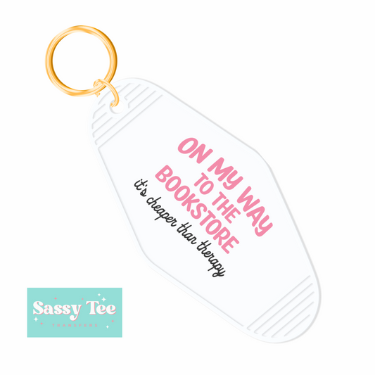 OMW BOOK STORE CHEAPER THERAPY UV DTF KEYCHAIN DECAL **Preorder Ships in 5-10 biz days**
