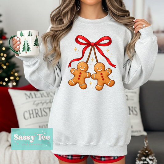 GINGERBREAD MEN CHERRY BOW **Preorder/Restock Ships in 5-10 biz days**
