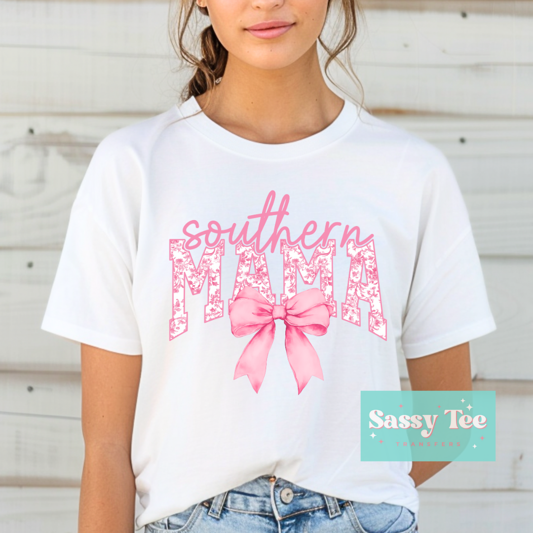 SOUTHERN MAMA PINK FLORAL BOW