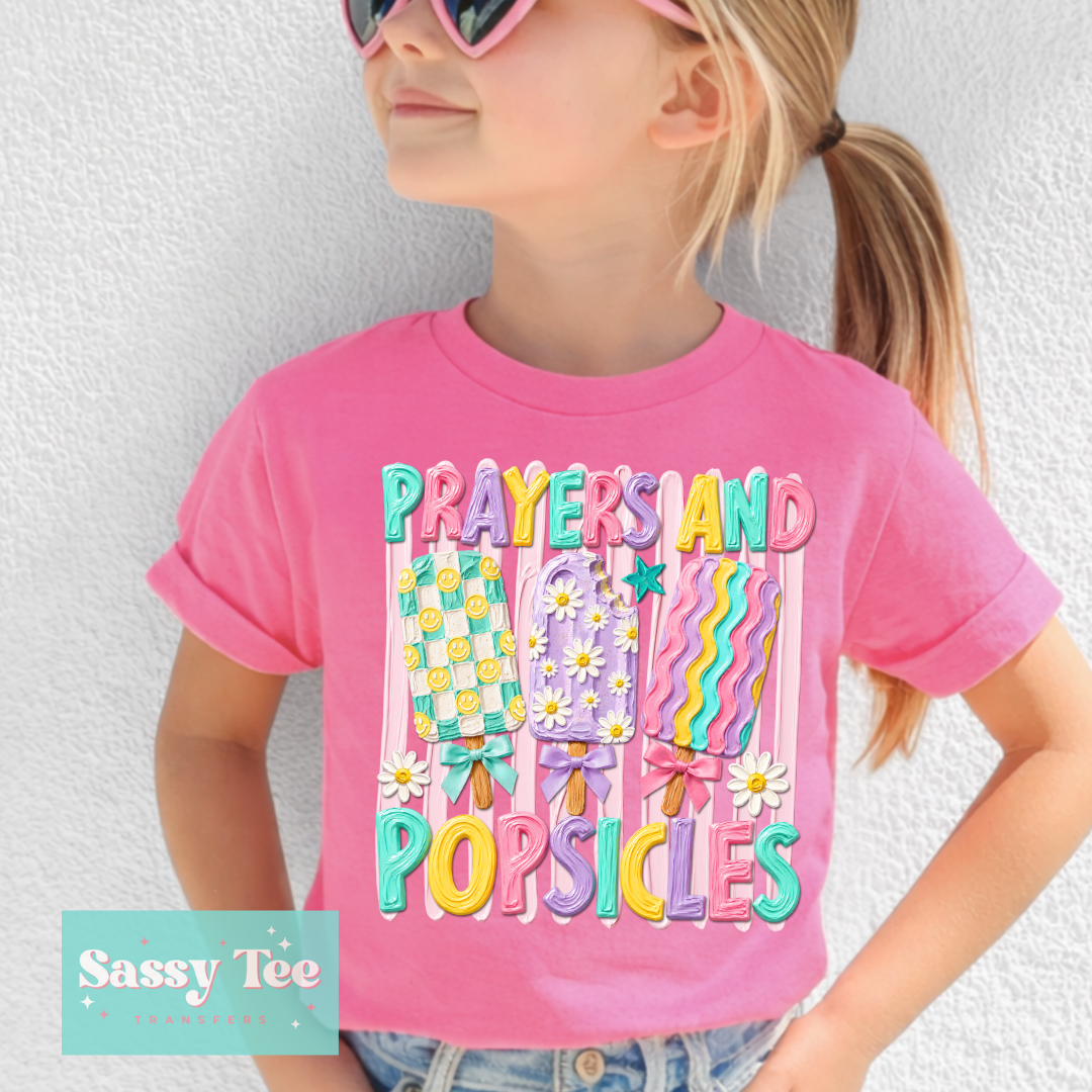 PRAYERS AND POPSICLES BRIGHT PREPPY TEXTURE PAINT Kids **Preorder/Restock Ships in 5-10 biz days**