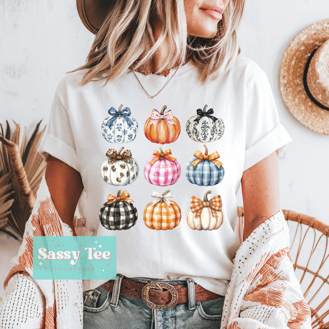 PUMPKINS PLAID BOWS **Preorder/Restock Ships in 5-10 biz days**