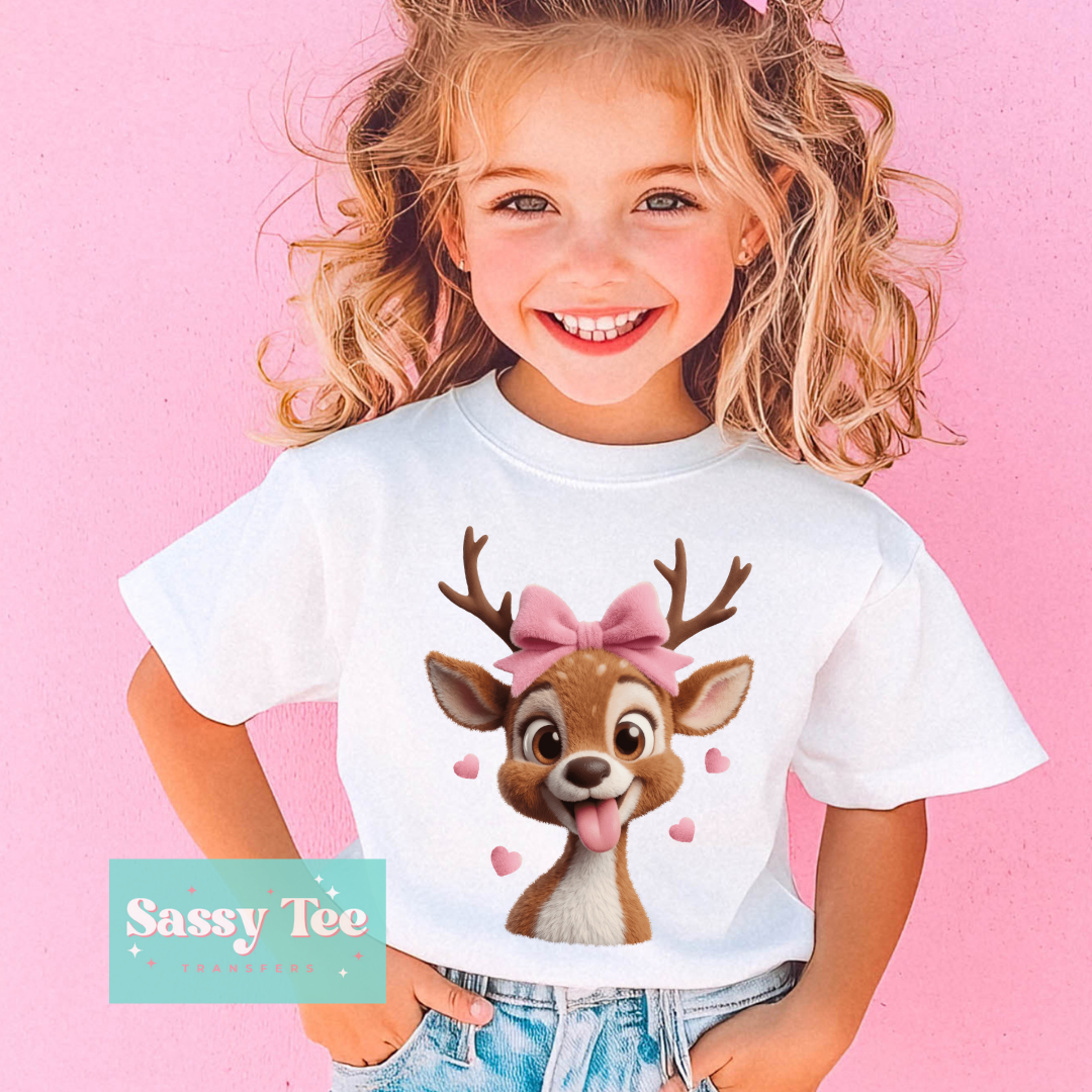 CUTE VALENTINE REINDEER FAUX FELT Kids **Preorder/Restock Ships in Est. 5-10 biz days**