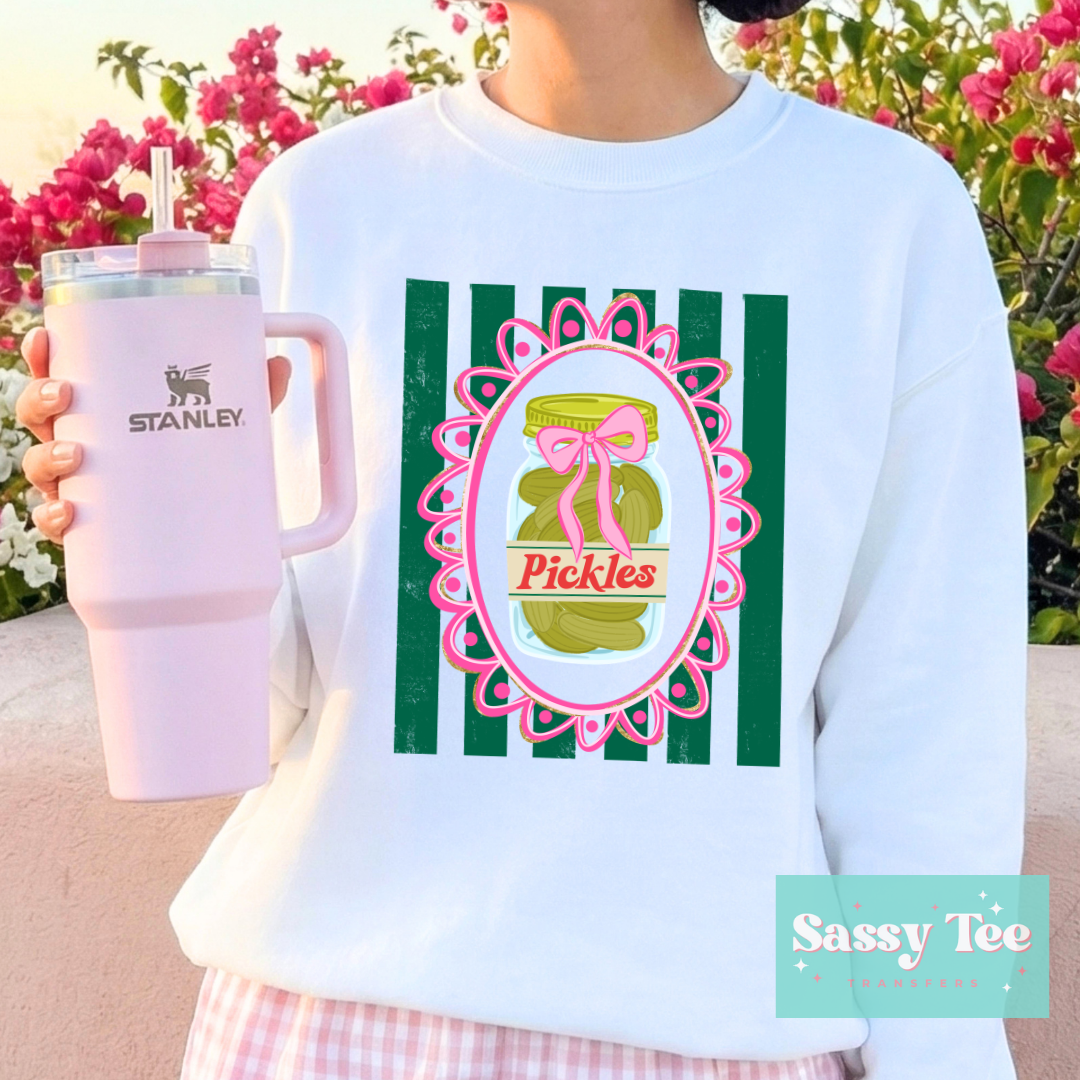 PICKLES PINK FRAME PREPPY STRIPES **Preorder/Restock Ships in 5-10 biz days**