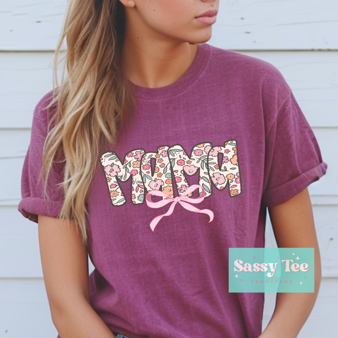 FLORAL RETRO MAMA MINI BOW Adult/Kid options **Preorder, Ships in 5-10 biz days**