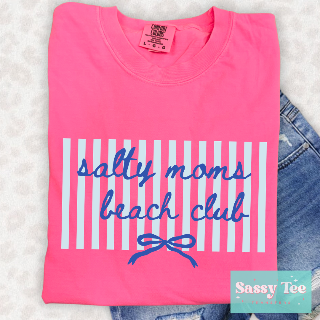 SALTY MOMS BEACH CLUB BLUE PREPPY **Preorder/Restock Ships in 5-10 biz days**