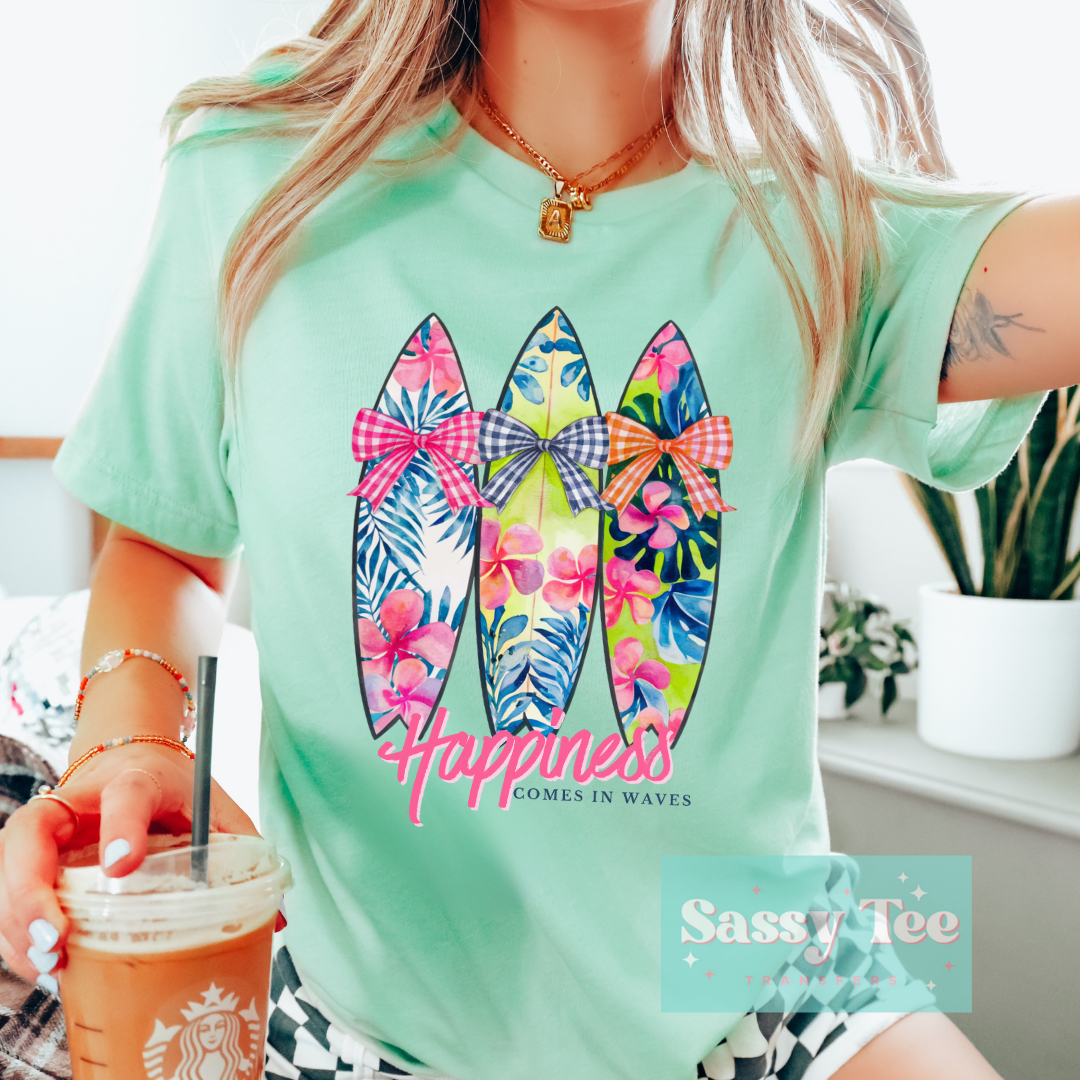 HAPPINESS COMES IN WAVES BRIGHT SURF **Preorder Ships in 5-10 biz days**