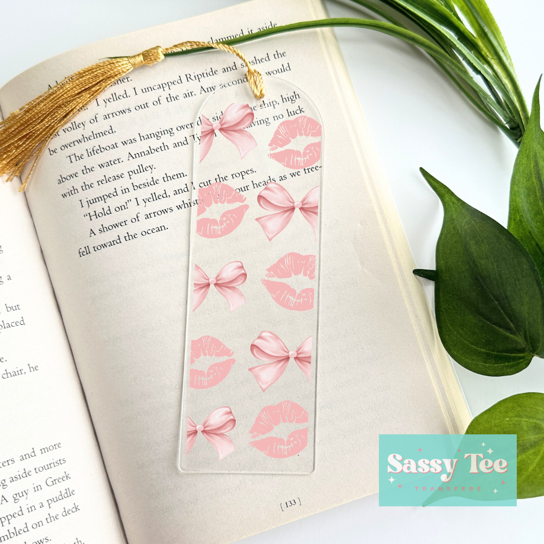 KISS BOWS COQUETTE UV DTF BOOKMARK DECAL *Preorder Ships in 5-10 biz days*