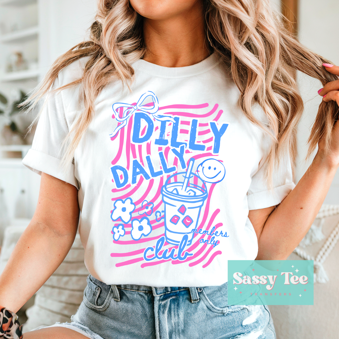 DILLY DALLY CLUB PINK BLUE PREPPY BOW **Preorder/Restock Ships in 5-10 biz days**