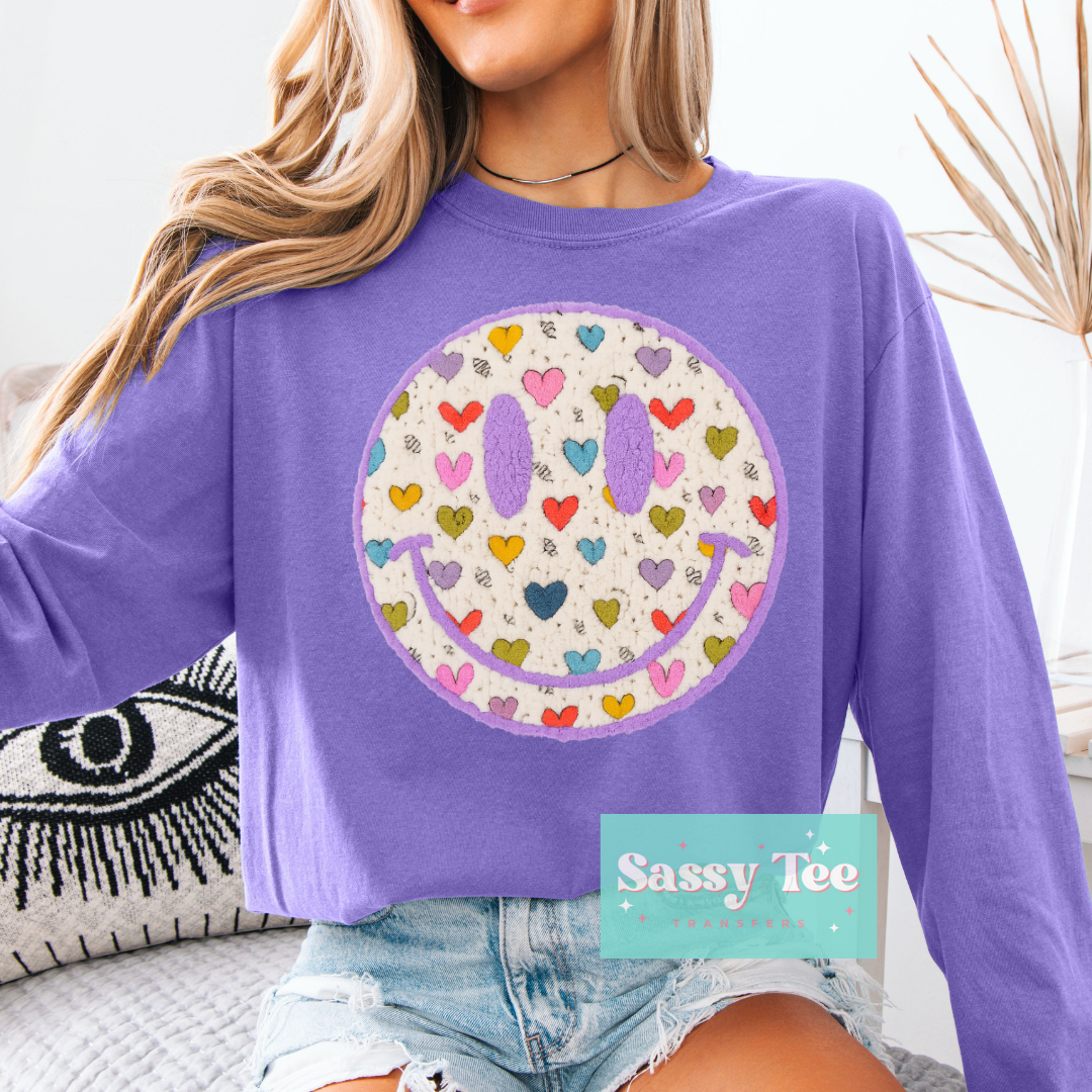 SMILEY HEARTS FAUX YARN **Preorder/Restock Ships in 5-10 biz days**