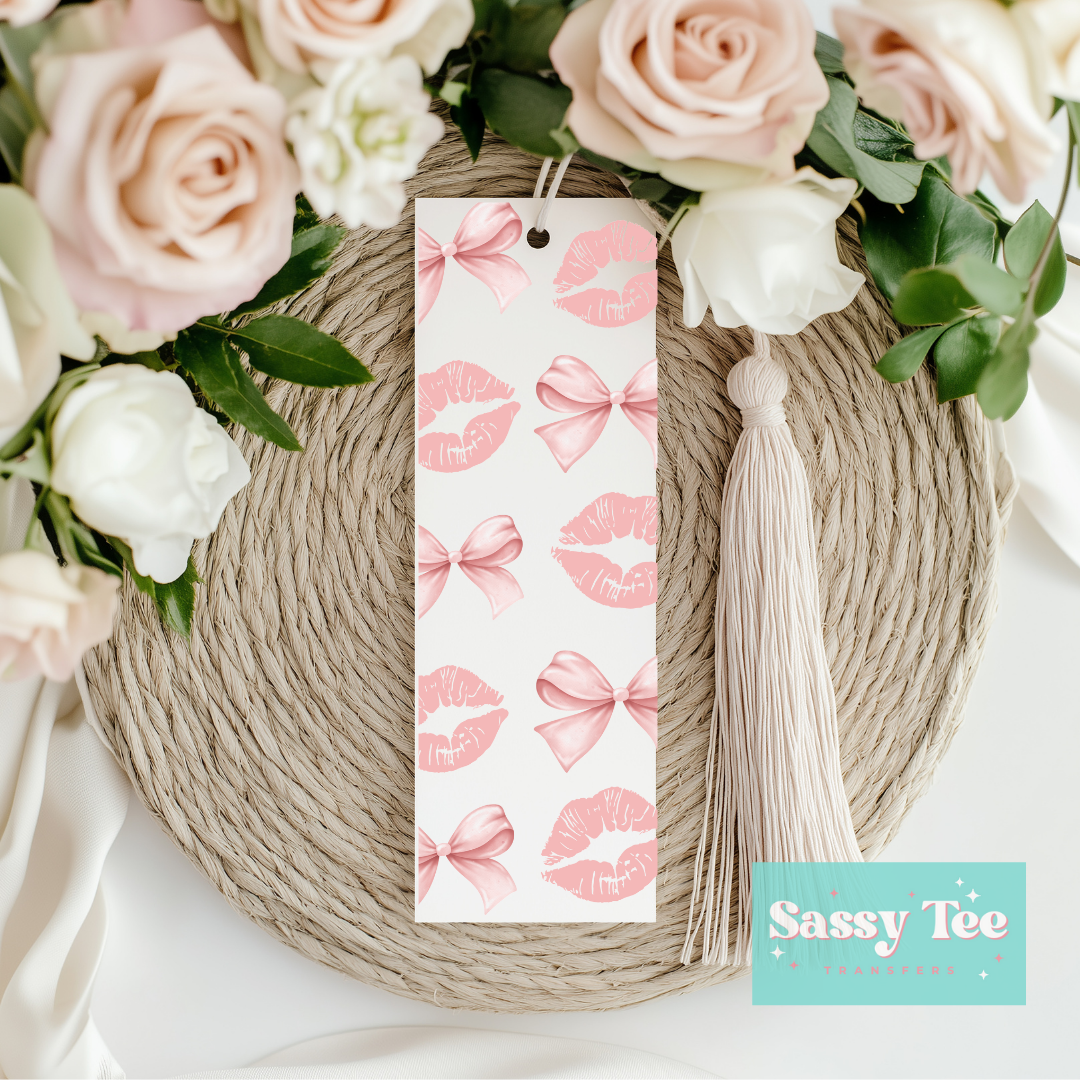 KISS BOWS COQUETTE UV DTF BOOKMARK DECAL *Preorder Ships in 5-10 biz days*