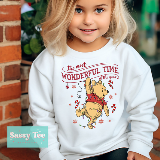 POOH MOST WONDERFUL TIME CHRISTMAS Kids **Preorder/Restock Ships in 5-10 biz days**