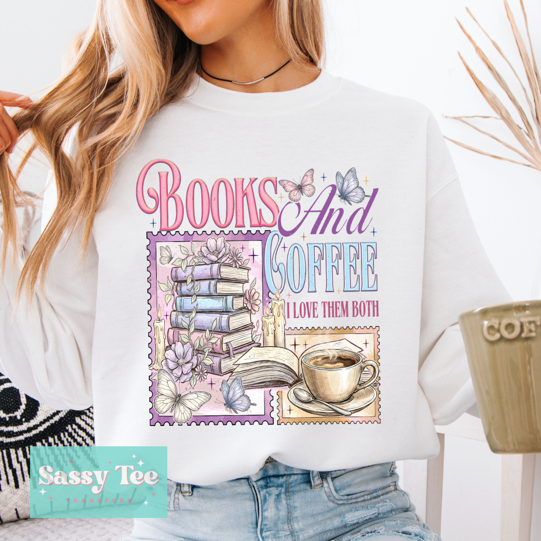 BOOKS AND COFFEE I LOVE THEM BOTH **Preorder/Restock Ships in 5-10 biz days**