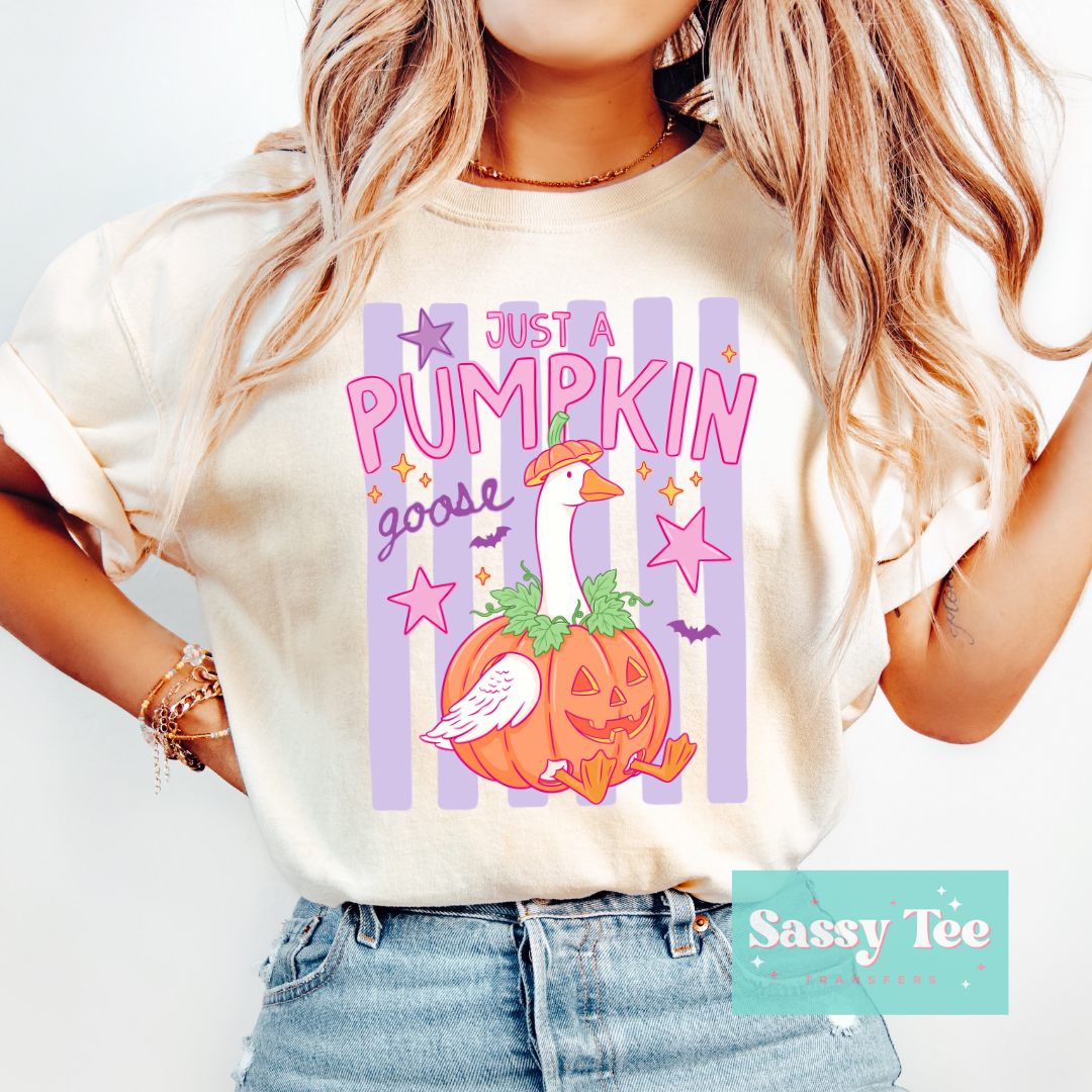 JUST A PUMPKIN GOOSE PREPPY STRIPES **Preorder/Restock Ships in 5-10 biz days**