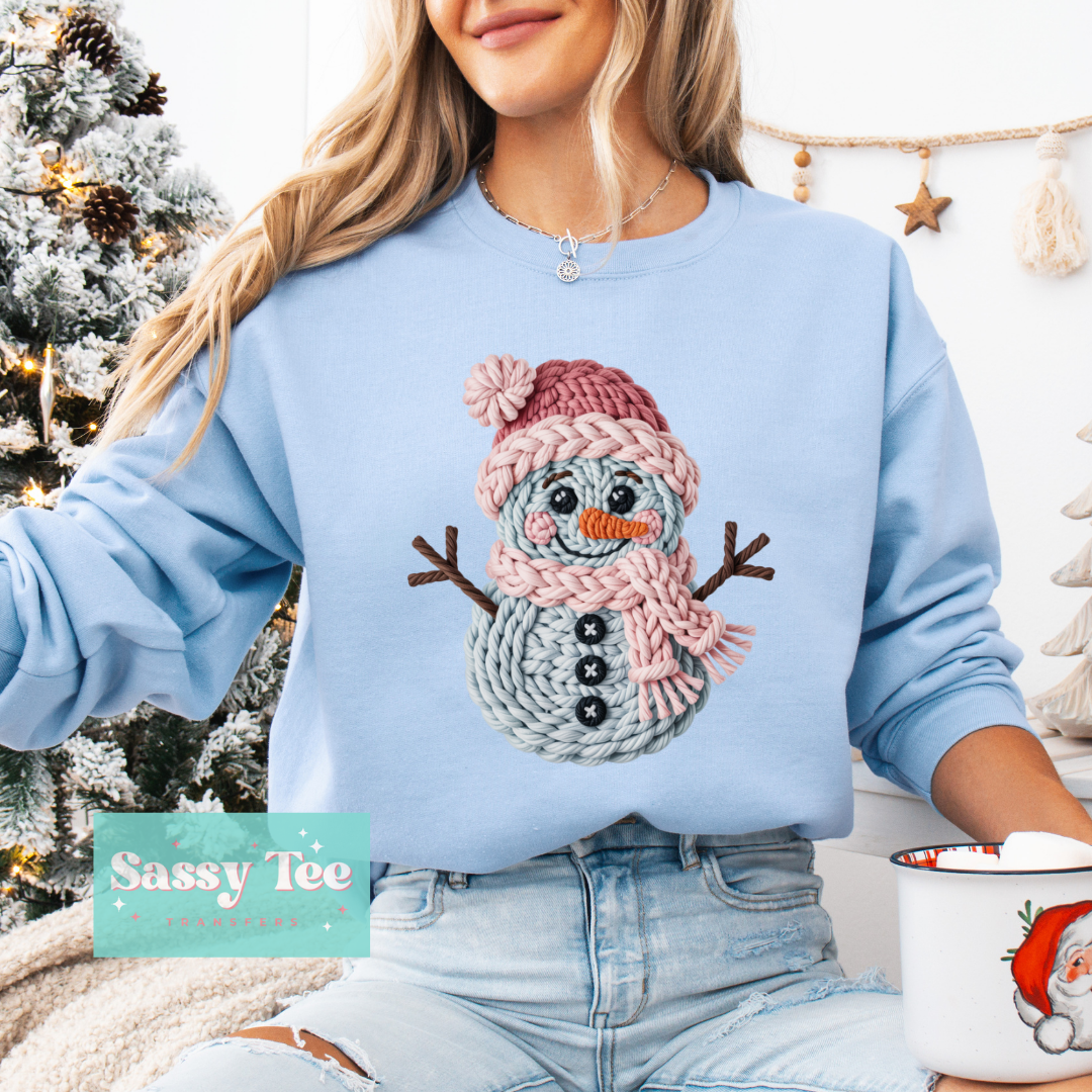 SNOWMAN PINK FAUX YARN **Preorder/Restock Ships in 5-10 biz days**