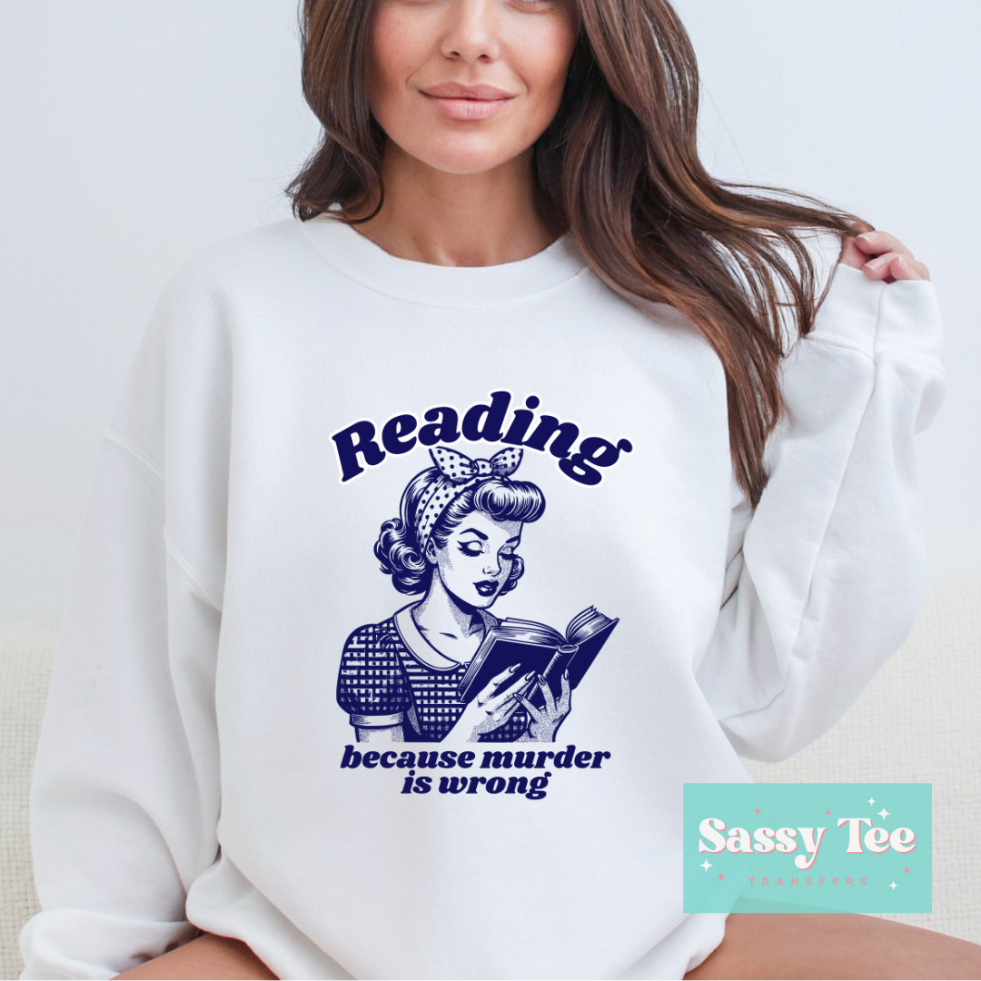 READING BECAUSE MURDER IS WRONG BOOKS