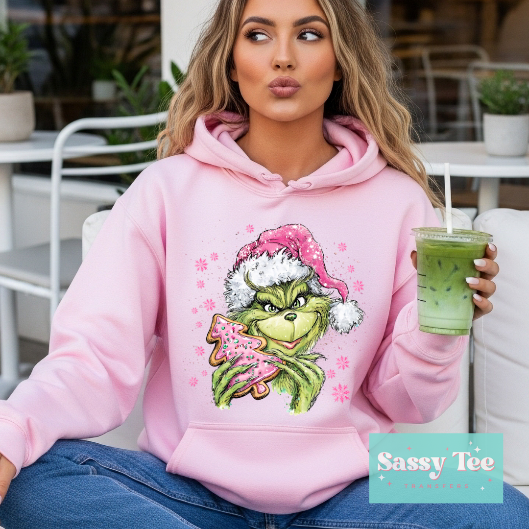 GREEN MAN PINK CHRISTMAS COOKIE **Preorder/Restock Ships in 5-10 biz days**