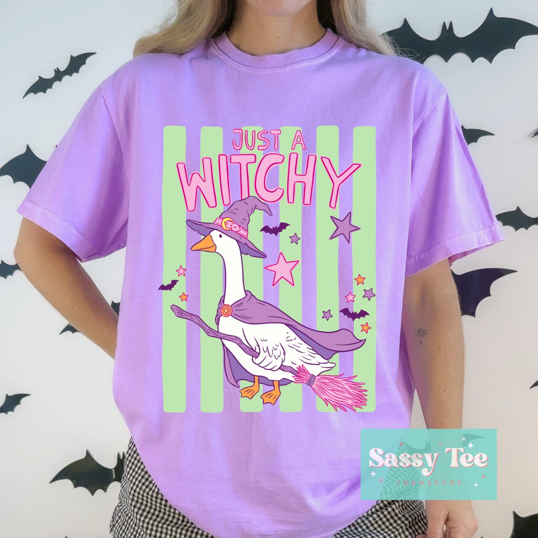 JUST A WITCHY GOOSE PREPPY STRIPES **Preorder/Restock Ships in 5-10 biz days**
